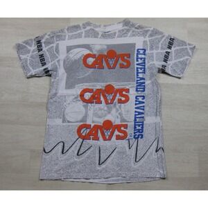 Vintage 90s Cleveland Cavaliers T-Shirt (M) AOP Single Stitch CAVS Competitor